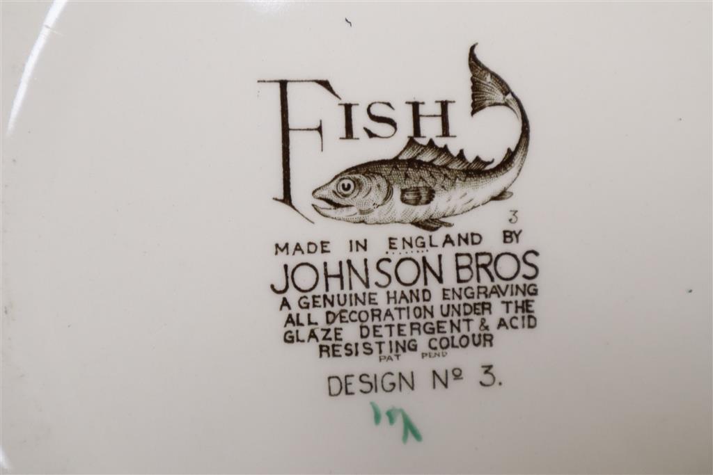 A Johnson Bros., earthenware fish service